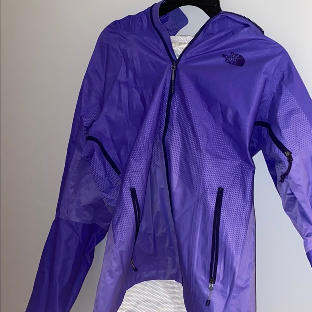Hooded North Face rain jacket